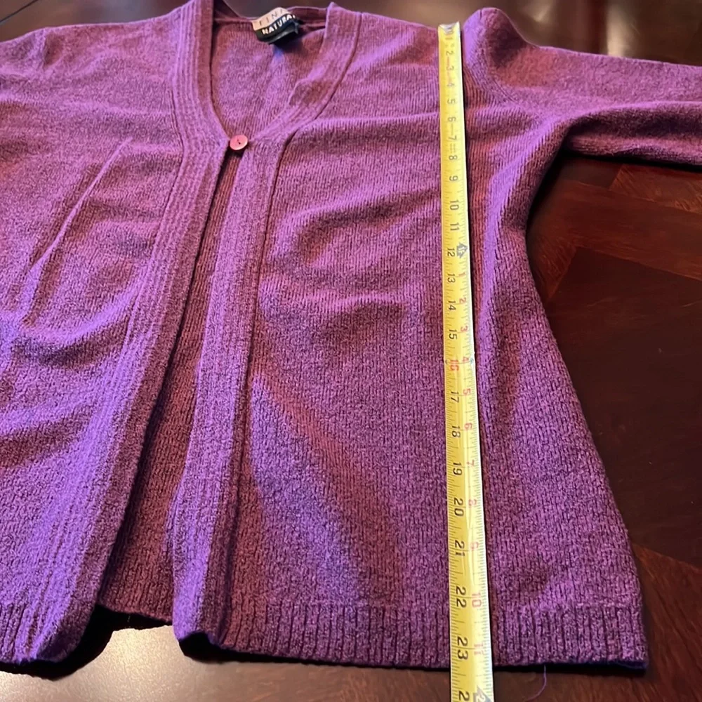 Finity Naturals Vintage Wool Blend Twinset Cardigan Tank Purple M S